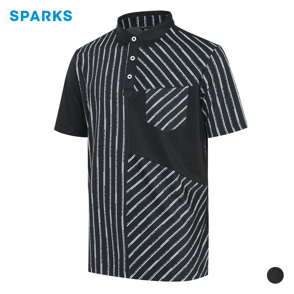[스팍스] 남성 스트라이프 패턴 카라넥 셔츠 SK2MTS035