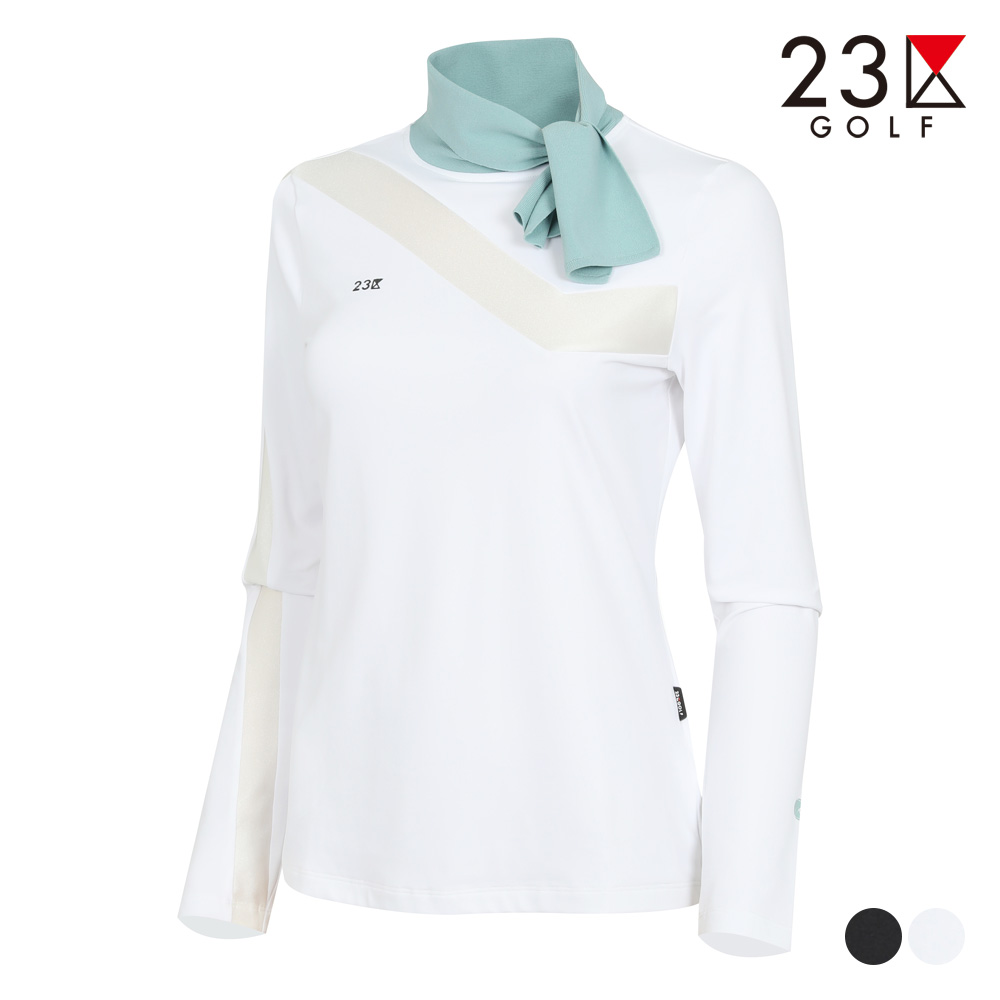 [23구골프] 여성 스카프 티셔츠 EL3LTS008