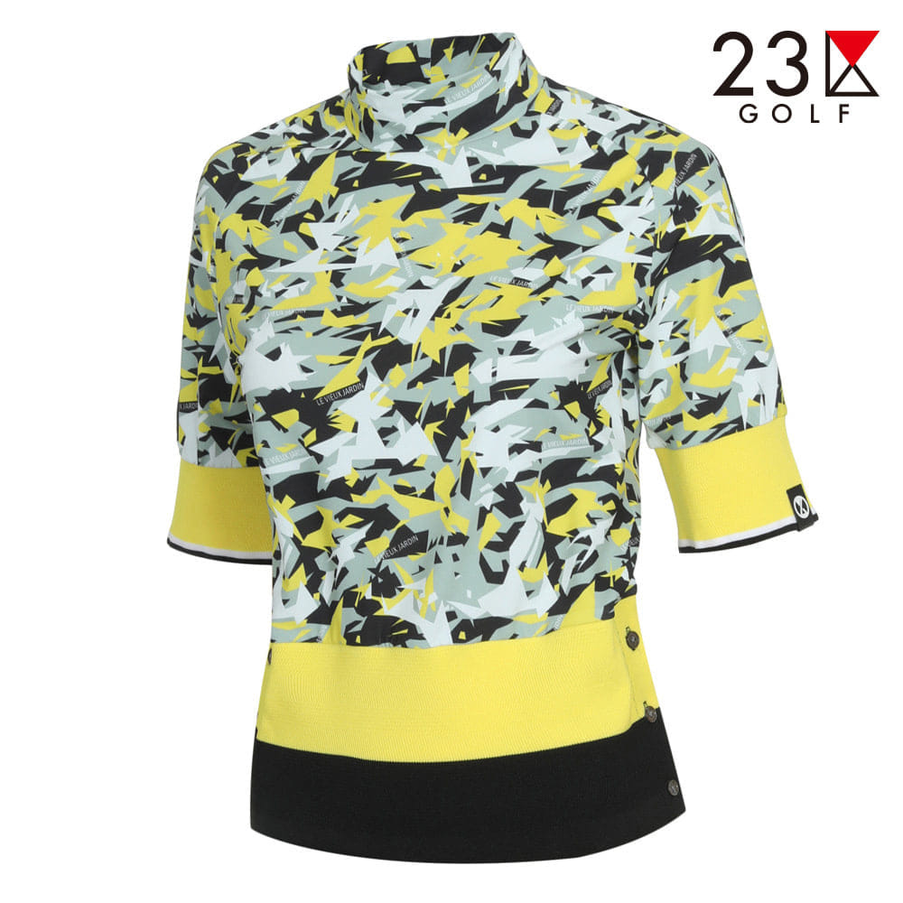 [23구골프] 여성 패턴폴라형 티셔츠 EM1LTS003