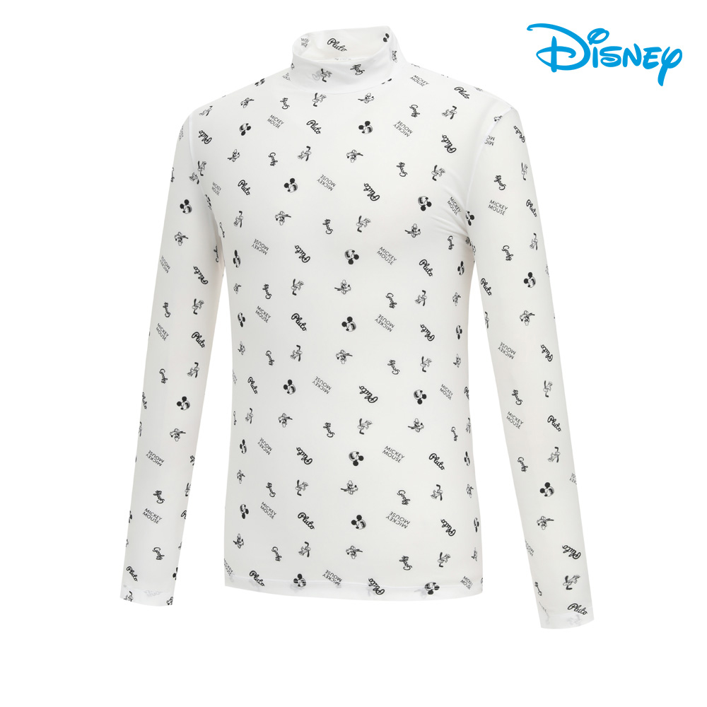 [디즈니]남성 로고 패턴 냉감 하이넥 하프넥 티셔츠 DO1MTS012